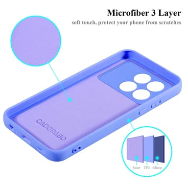 Xiaomi Poco X6 Pro silikondeksel case (Lilla)