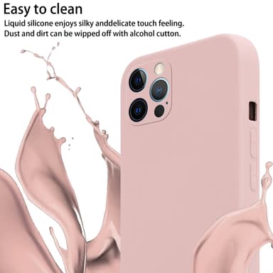 Deksel iPhone 12 / 12 PRO med Halskjede (rosa)