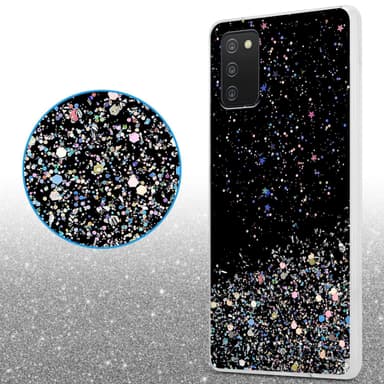 Samsung Galaxy A03s Silikondeksel Glitter (Svart)