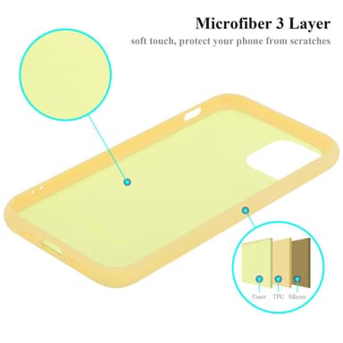 iPhone 12 / 12 PRO silikondeksel case (gul)