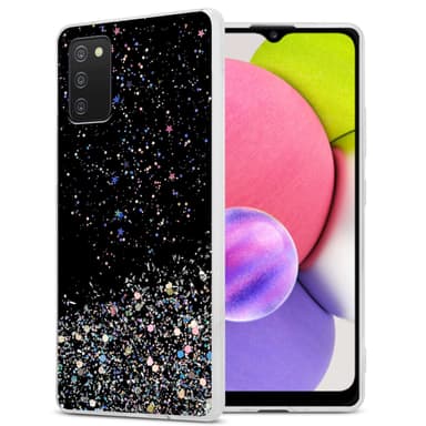 Samsung Galaxy A03s Silikondeksel Glitter (Svart)