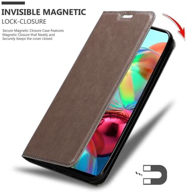 Samsung Galaxy A72 4G / 5G lommebokdeksel case (brun)
