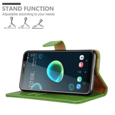 HTC Desire 12 PLUS lommebokdeksel etui (grønn)