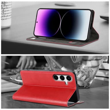 Samsung Galaxy S24 lommebokdeksel cover (Rød)