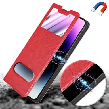 Samsung Galaxy S24 lommebokdeksel cover (Rød)