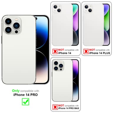 iPhone 14 PRO Silikondeksel Glitter (rosa)