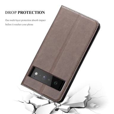 Google PIXEL 6 PRO lommebokdeksel case (brun)