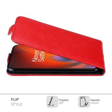 OnePlus Nord 2 5G deksel flip cover (rød)