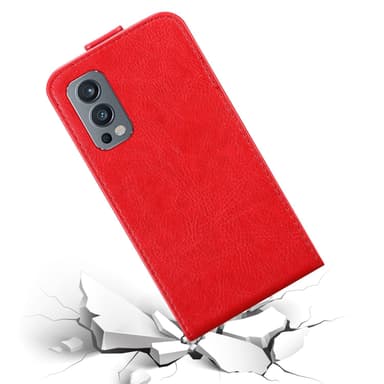 OnePlus Nord 2 5G deksel flip cover (rød)
