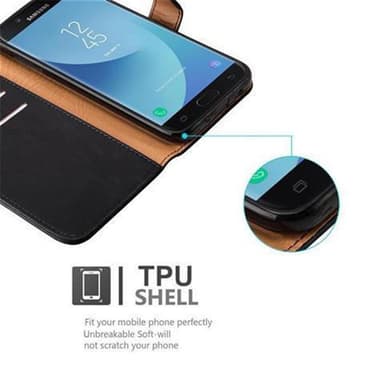 Samsung Galaxy J7 2017 lommebokdeksel etui (svart)