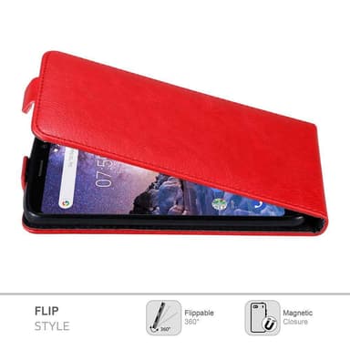 Nokia 7 PLUS deksel flip cover (rød)