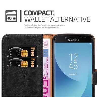 Samsung Galaxy J7 2017 lommebokdeksel etui (svart)