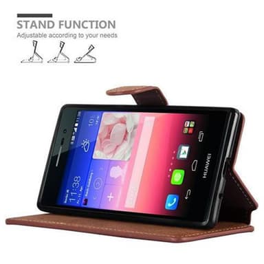 Huawei ASCEND P7 lommebokdeksel etui (brun)