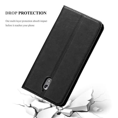 Nokia 3.1 lommebokdeksel case (svart)