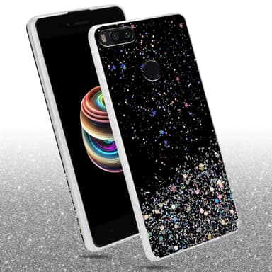 Xiaomi RedMi A1 Silikondeksel Glitter (Svart)