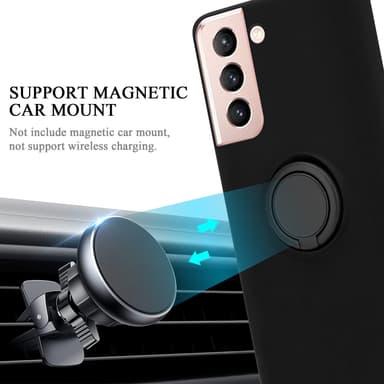 Deksel Samsung Galaxy S22 Ring Case (svart)