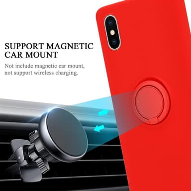 Deksel iPhone XS MAX Ring Case (rød)