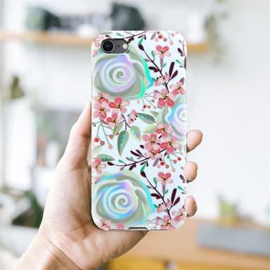 iPhone 7 / 7S / 8 / SE 2020 lommebokdeksel Blomster