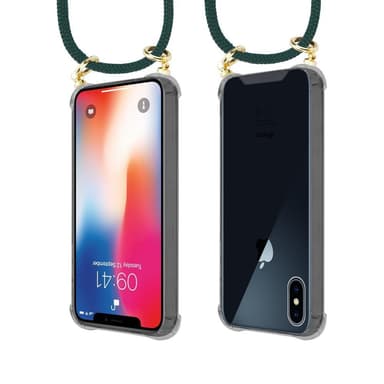 iPhone X / XS Deksel med Halskjede (grønn)