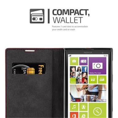 Nokia Lumia 1020 lommebokdeksel case (rød)
