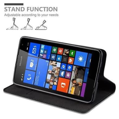 Nokia Lumia 535 lommebokdeksel case (svart)