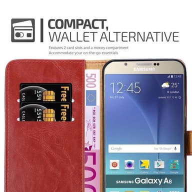 Samsung Galaxy A8 2015 lommebokdeksel etui (rød)