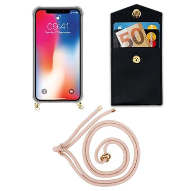 iPhone X / XS Deksel med Halskjede (rosa)