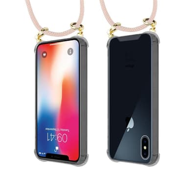 iPhone X / XS Deksel med Halskjede (rosa)