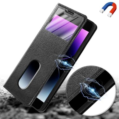 OnePlus 5 lommebokdeksel cover (svart)