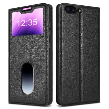 OnePlus 5 lommebokdeksel cover (svart)