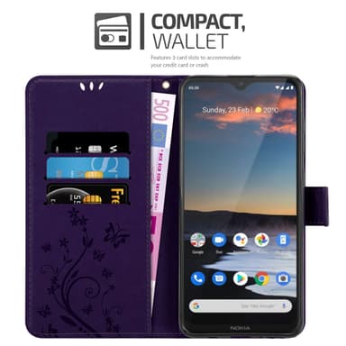 Nokia 5,3 lommebokdeksel Blomster (Lilla)