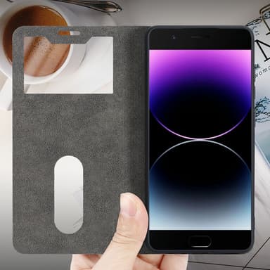 OnePlus 5 lommebokdeksel cover (svart)