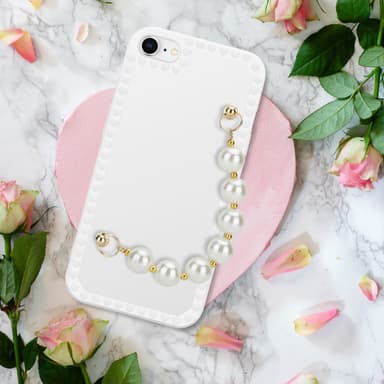 iPhone 7 / 7S / 8 / SE 2020 Deksel med kjede (hvit)