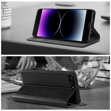 OnePlus 5 lommebokdeksel cover (svart)