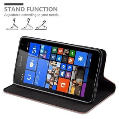 Nokia Lumia 535 lommebokdeksel case (brun)