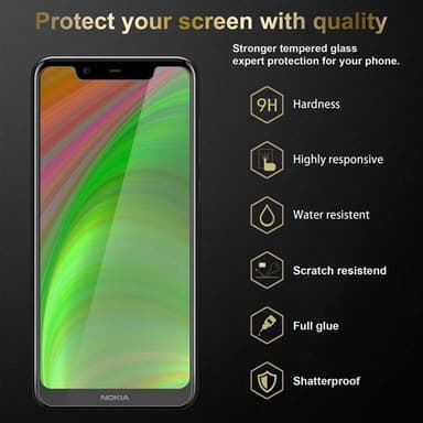 Nokia 5.1 PLUS / X5 Skjermbeskytter Skärmskydd