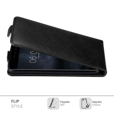 Nokia 6 2017 deksel flip cover (svart)
