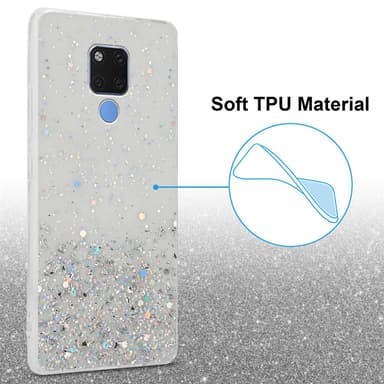 Huawei MATE 20 Silikondeksel Glitter (gjennomsiktig)