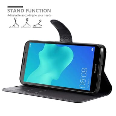 Huawei Y5 PRIME 2018 / Y5 2018 Deksel Etui Case (svart)