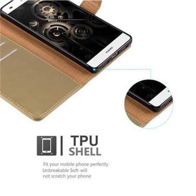 Huawei P8 LITE 2015 lommebokdeksel etui (brun)