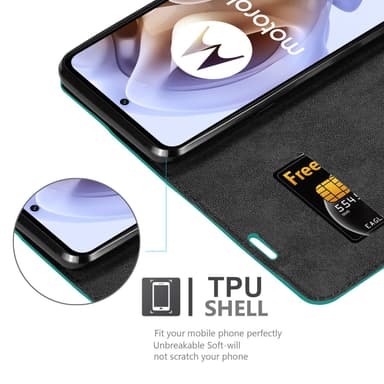 Motorola MOTO G31 / G41 lommebokdeksel case (turkis)