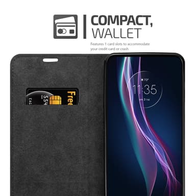 Motorola ONE FUSION+ lommebokdeksel case (svart)