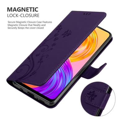 Realme 8 4G / 8 PRO lommebokdeksel Blomster (lilla)