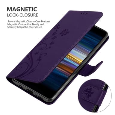 Sony Xperia L3 lommebokdeksel Blomster (lilla)