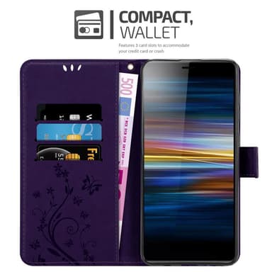 Sony Xperia L3 lommebokdeksel Blomster (lilla)
