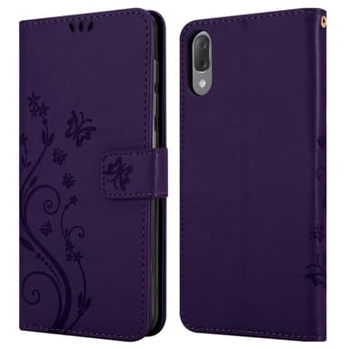 Sony Xperia L3 lommebokdeksel Blomster (lilla)