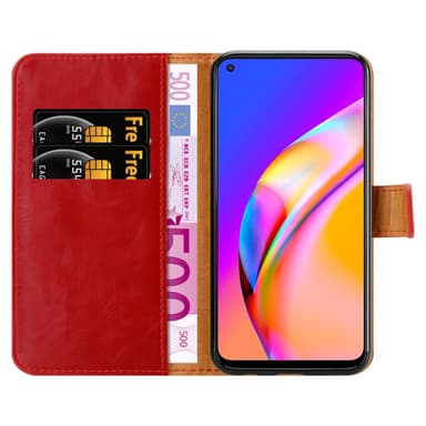 Oppo A94 5G lommebokdeksel etui (rød)