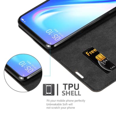 Vivo S1 lommebokdeksel case (brun)