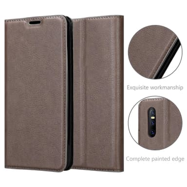 Vivo S1 lommebokdeksel case (brun)
