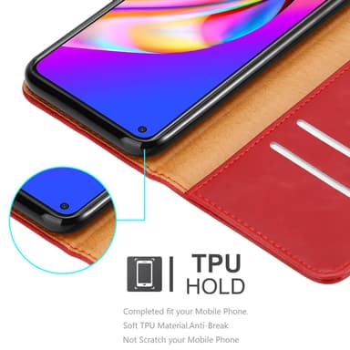 Oppo A94 5G lommebokdeksel etui (rød)